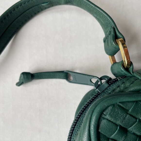 Ganson green Woven Leather crossbody bag - Picture 5 of 11